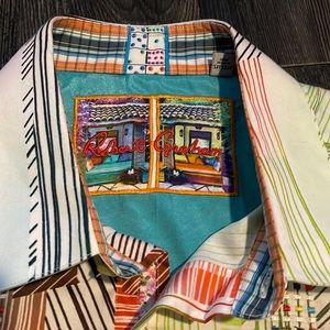 Robert Graham 100% Cotton Short Sleeve Casual Shirt Size L Rn81913.